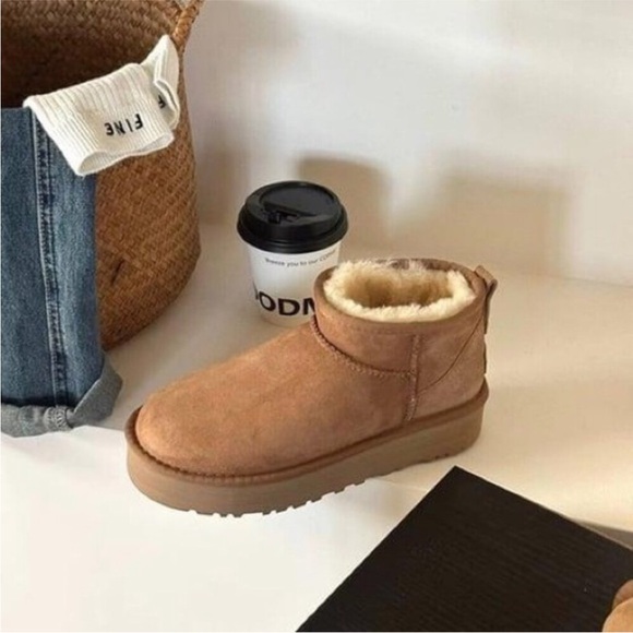 UGG Tan Ankle Boots - Picture 4 of 6